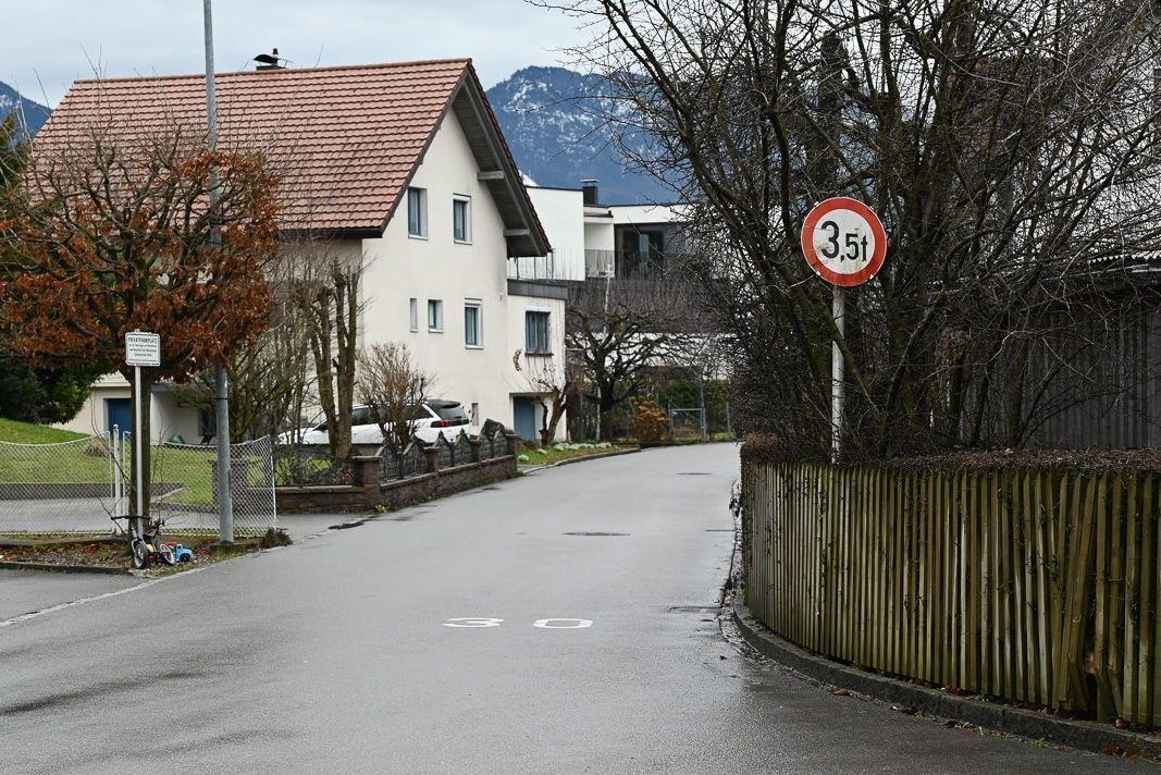 Mit Blitzer-Attrappe und Schildern: Lustenauer Anrainer rücken Rasern und Lkw zu Leibe